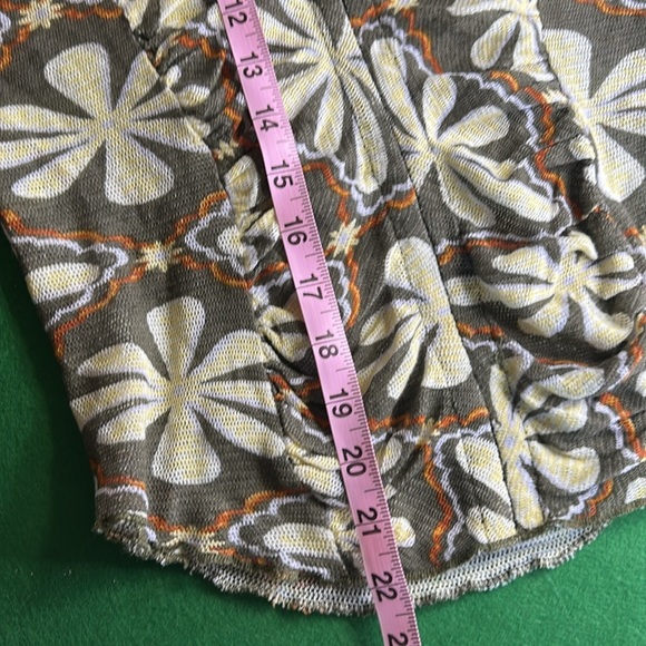 FREE PEOPLE THROUGH THE MEADOW RUCHED MESH WOMENS LONG SLEEVE TOP SZ M - Picture 14 of 16